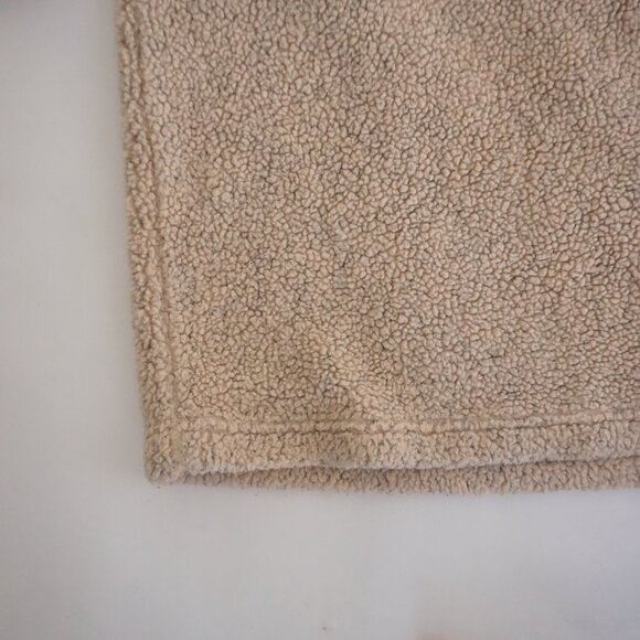 Vintage Marshlands Canada Beige Sherpa Wolf Embroidered Quarter Zip Fleece Large - Picture 6 of 10